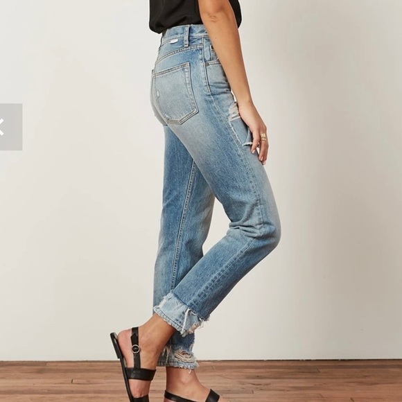 NWT Boyish Tommy High Rise Straight Leg Distressed Boyfriend Jeans Size 27 - Picture 7 of 16